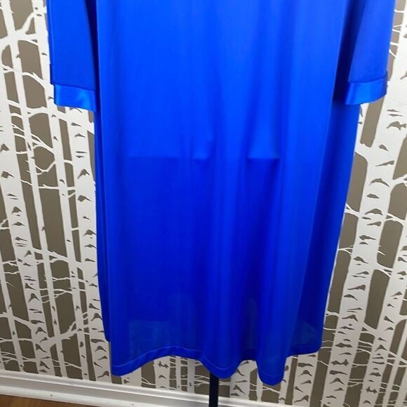 Vanity Fair Vintage House Dress Robe 40 Cobalt Blue - Picture 11 of 14